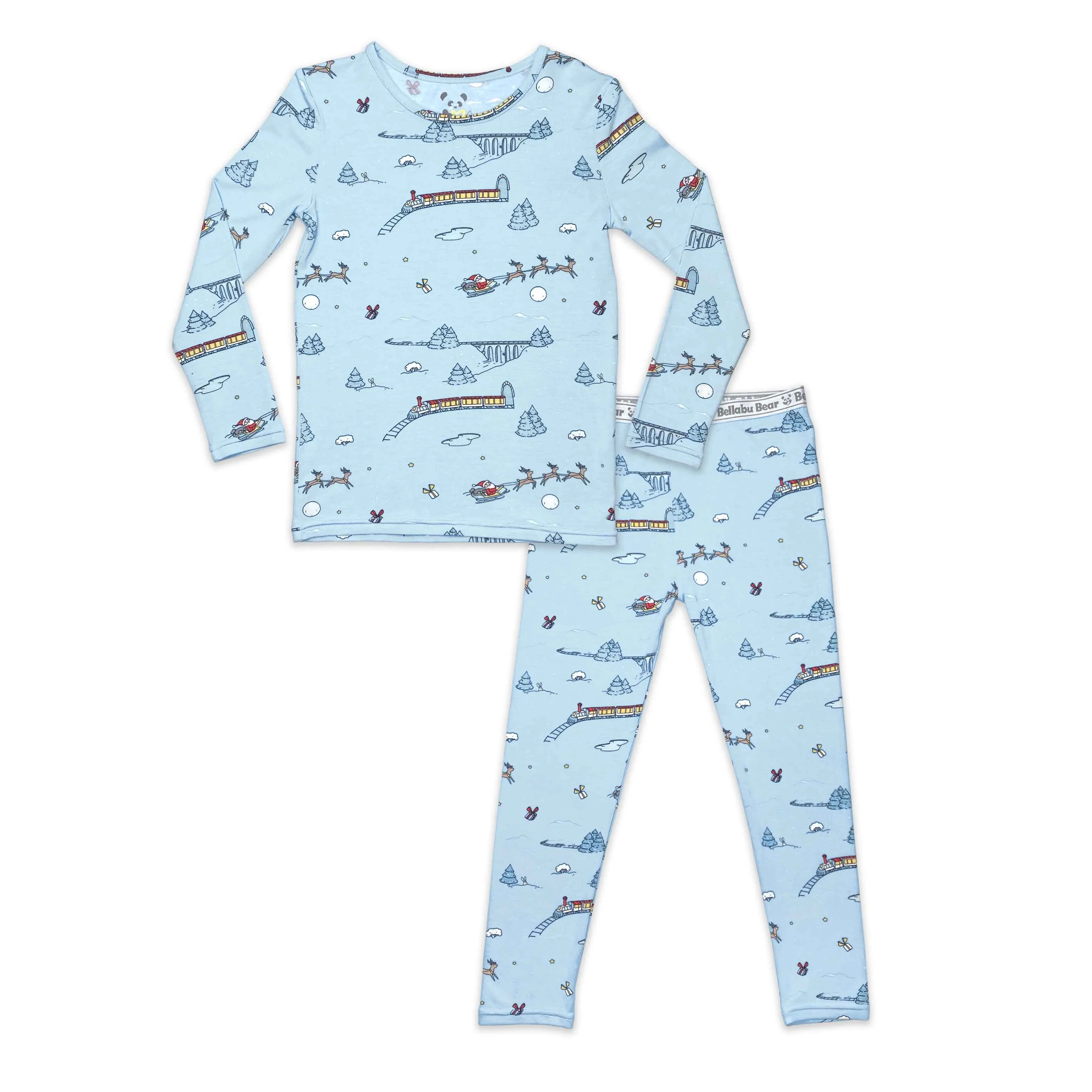 Winter Train Kids Bamboo Pajamas