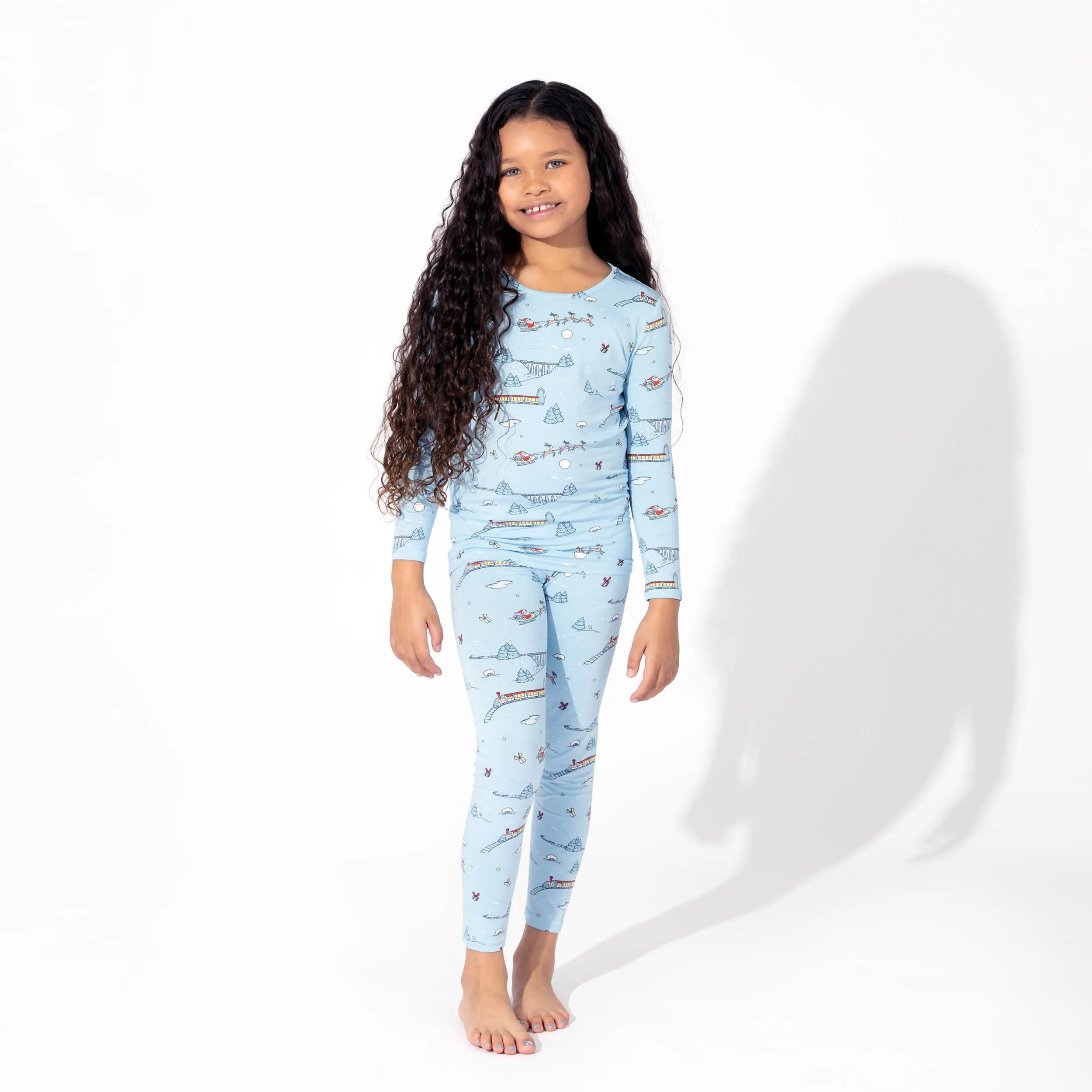 Winter Train Kids Bamboo Pajamas