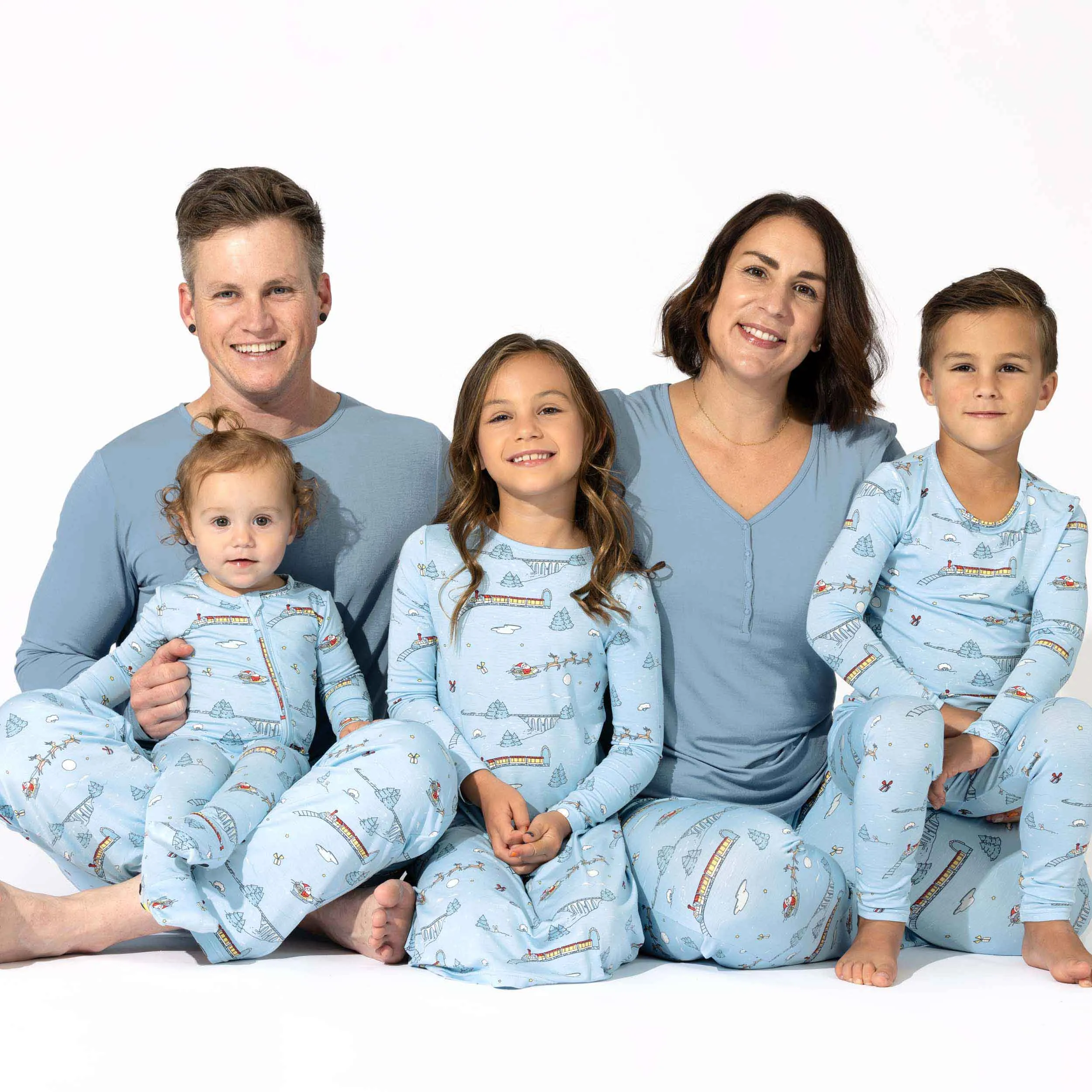 Winter Train Kids Bamboo Pajamas