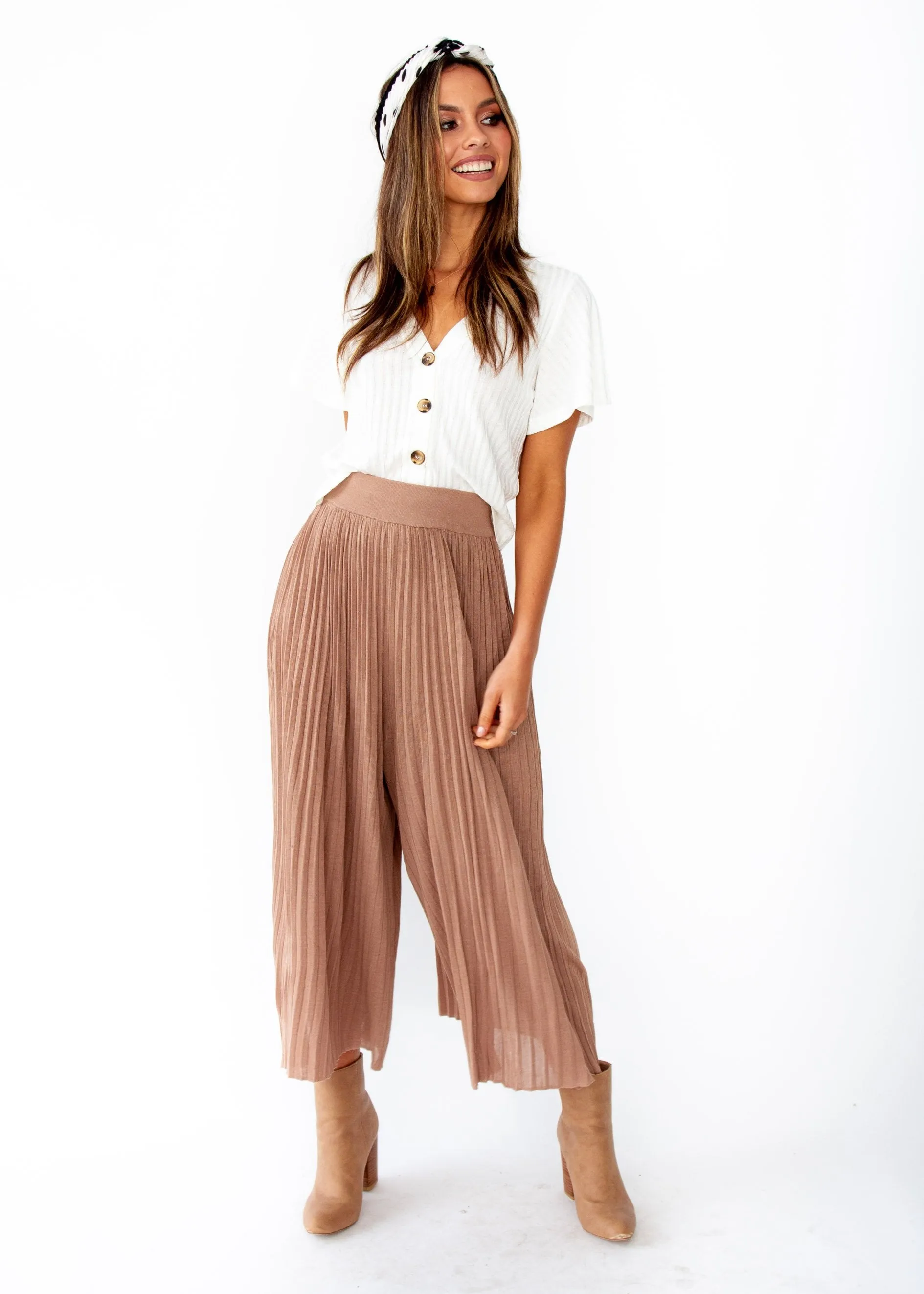 Wintercrest Knit Culottes - Mocha