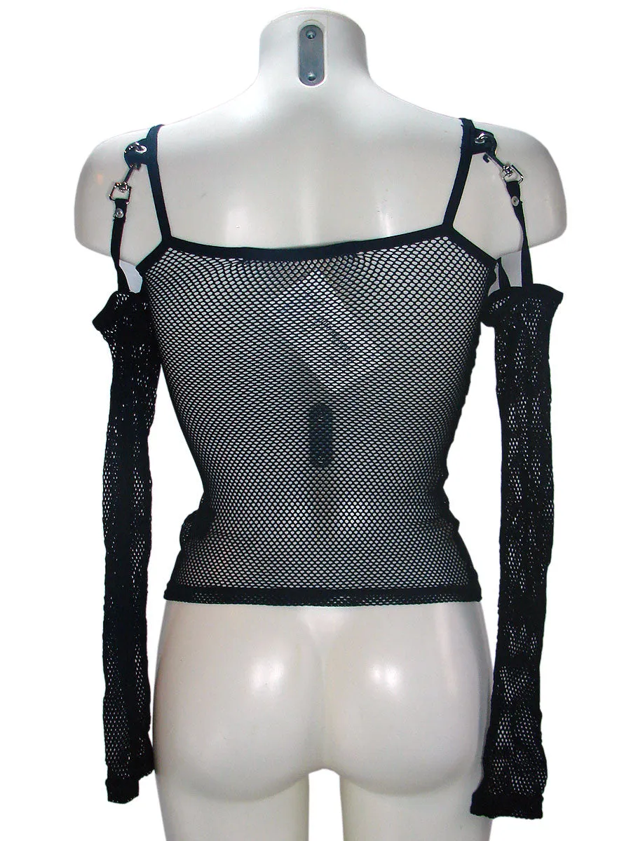 Women's Fishnet Transformer Top