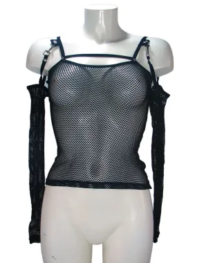 Women's Fishnet Transformer Top