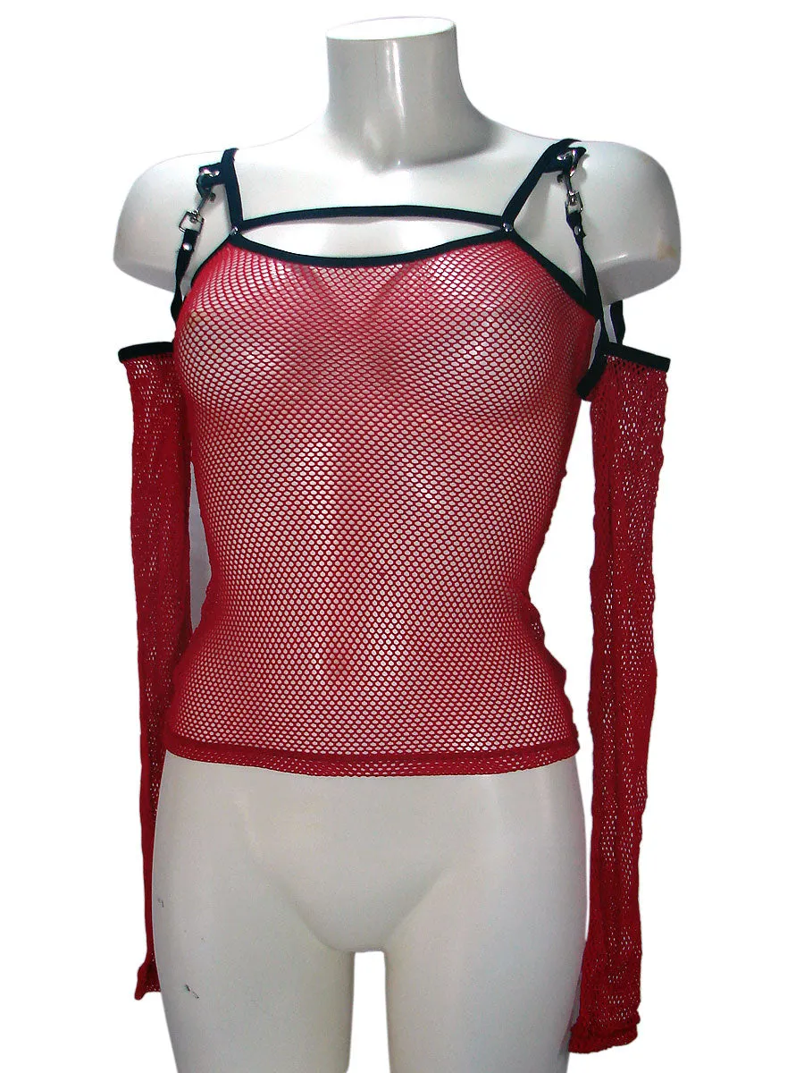 Women's Fishnet Transformer Top