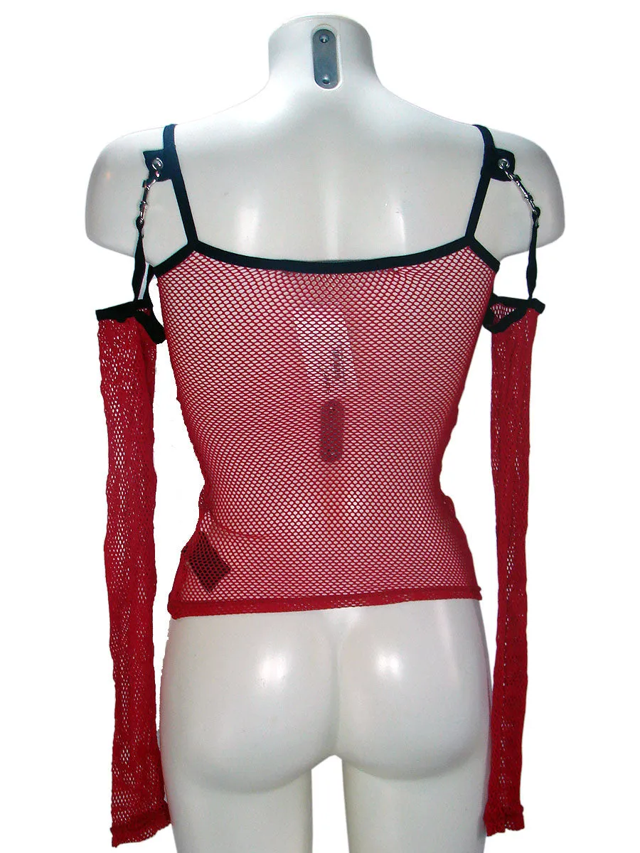 Women's Fishnet Transformer Top