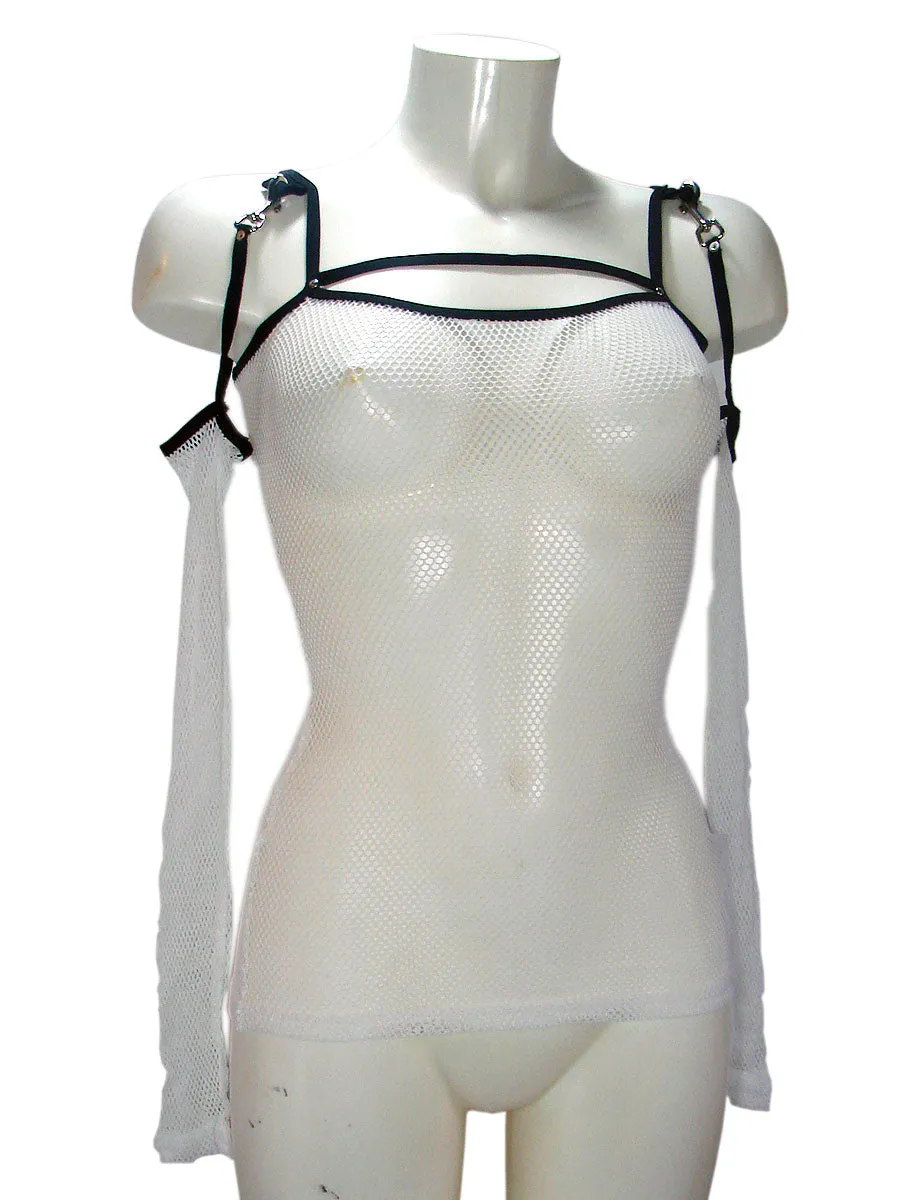 Women's Fishnet Transformer Top