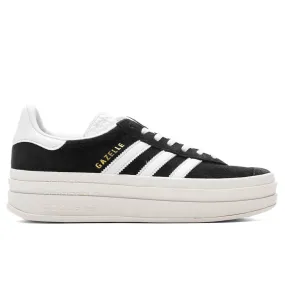 Core Black, Cloud White, and Core White Gazelle Bold Shoes for Women