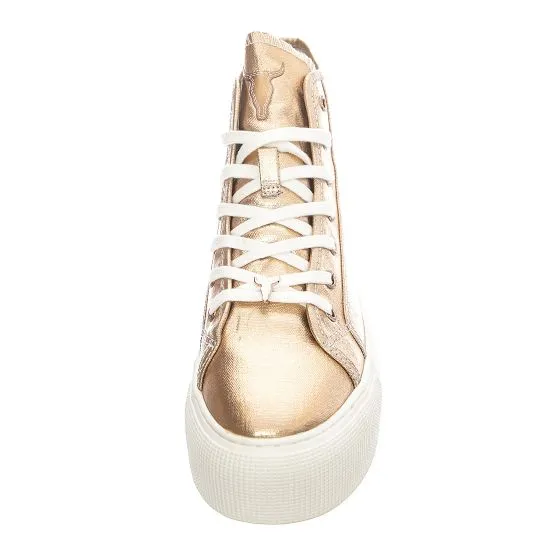 Women's Gold Metallic Runaway Shoes by Windsor Smith