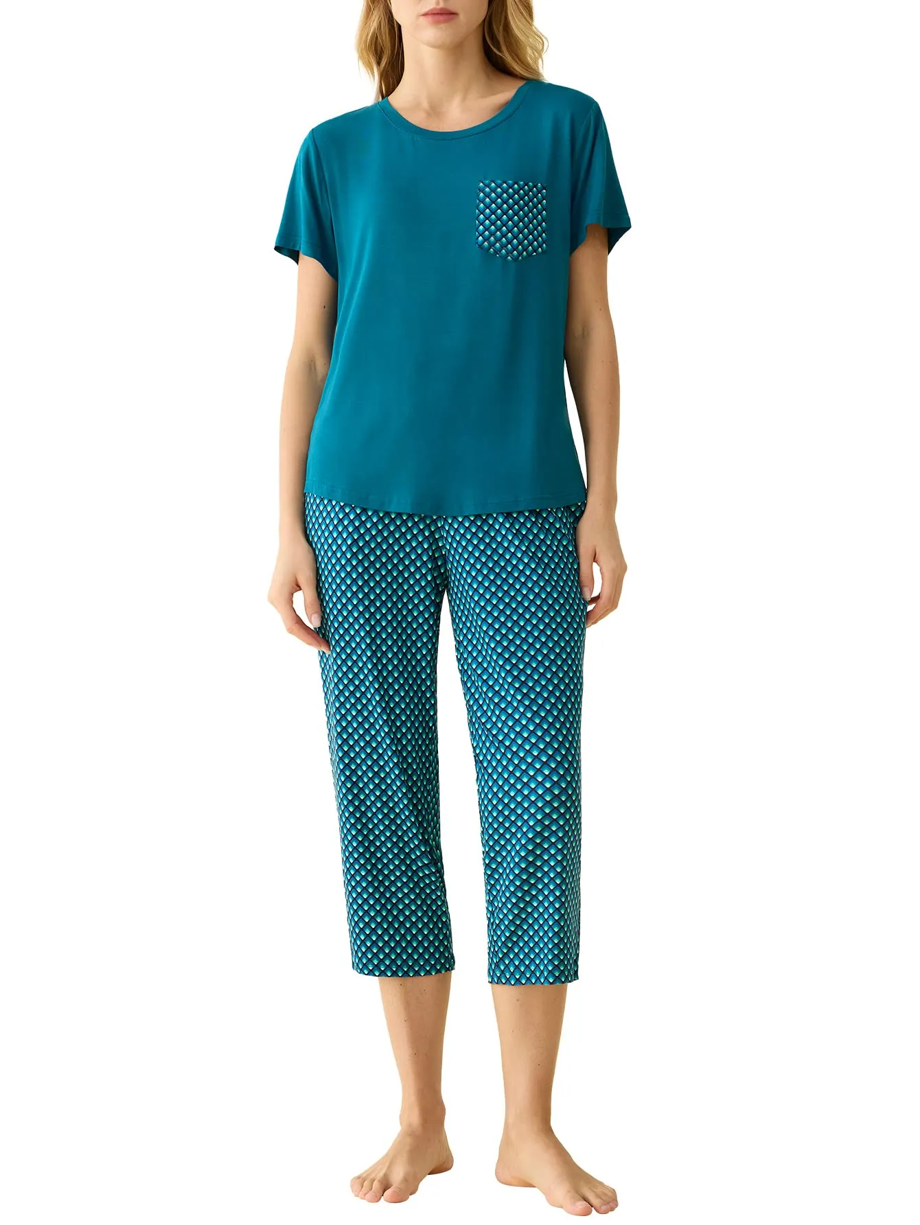 Women's Lounge Set Capri Pajamas