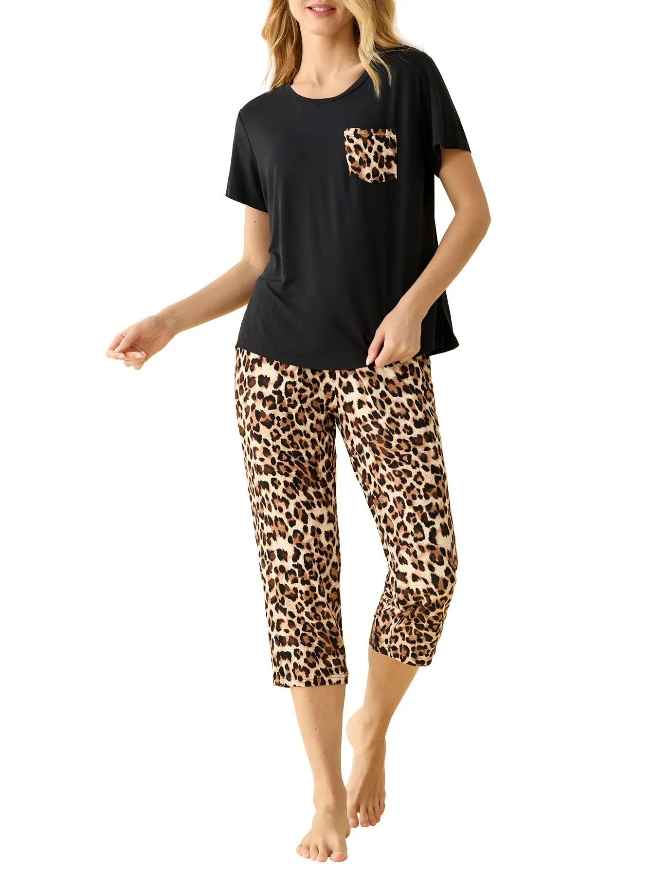 Women's Lounge Set Capri Pajamas