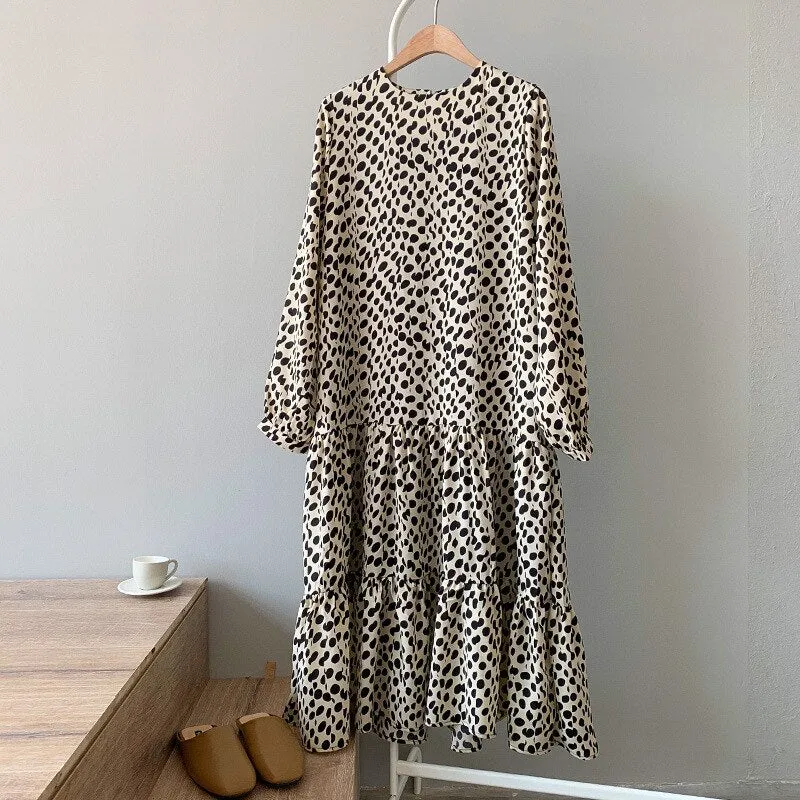 Spring Chiffon Loose Vintage Wrap Dress