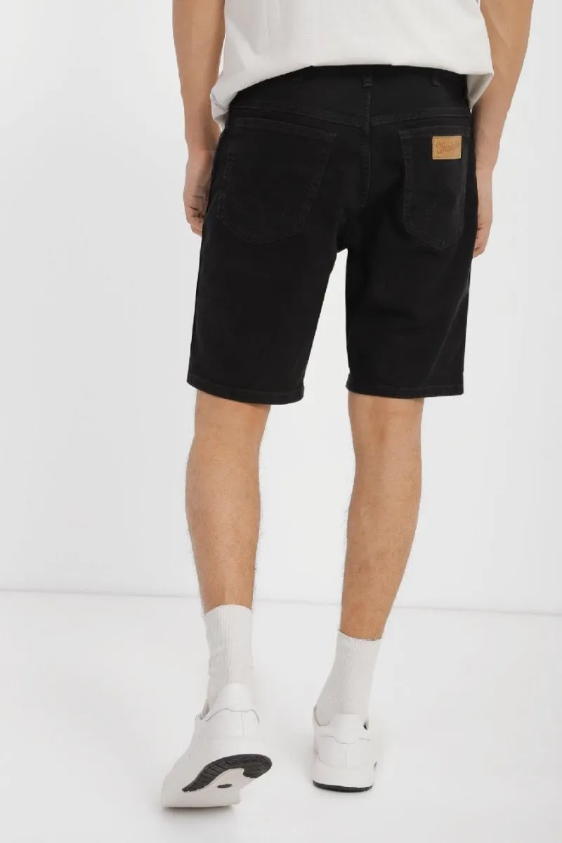 Wrangler Texas Denim Shorts Ebony Black for Men