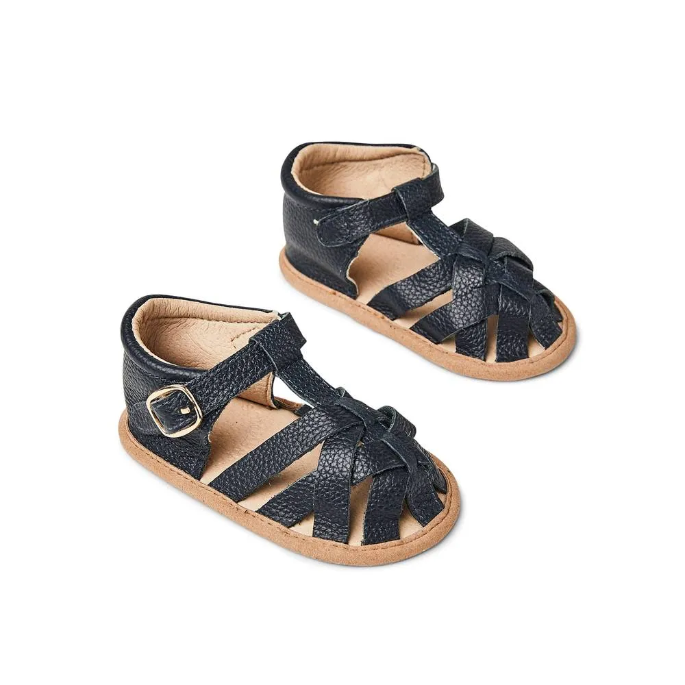 Blue Leather Baby Sandal